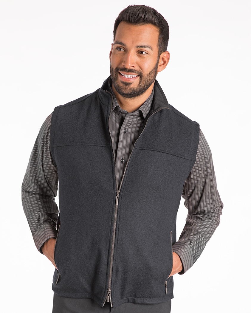 Merino Boiled Wool Vest In Limited Edition Colors - St. Croix Collections