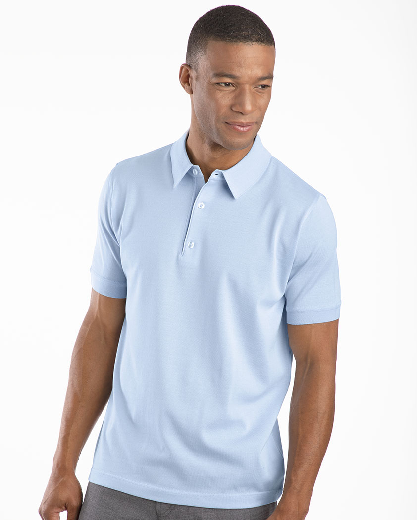 Men\'s Luxury - Polo Shirts Hem Polo Cotton-Blend Straight