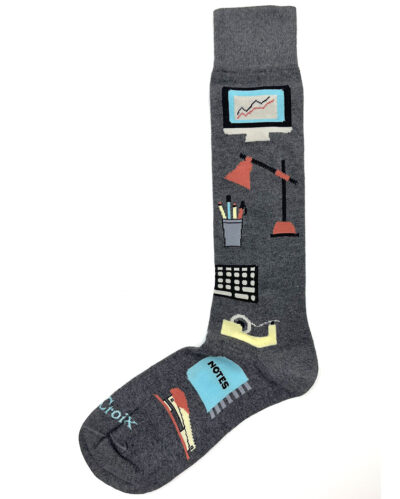 Saint Croix "Working from Wherever" Socks featuring office supply /professional design